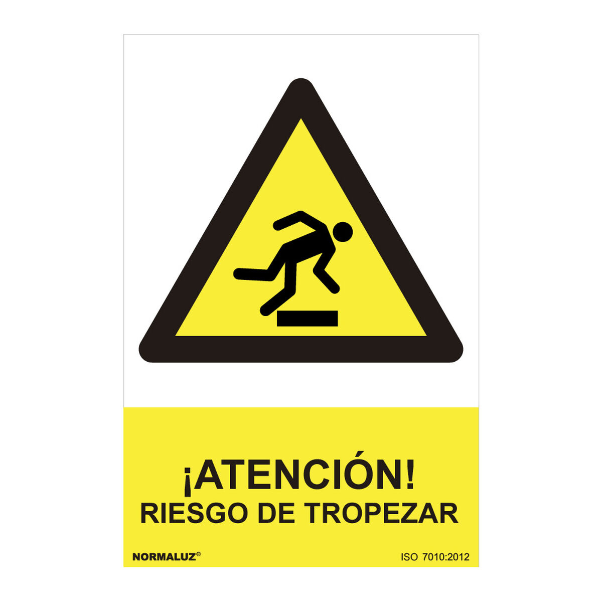 Skylt Normaluz Atención riesgo de tropezar PVC (30 x 40 cm)