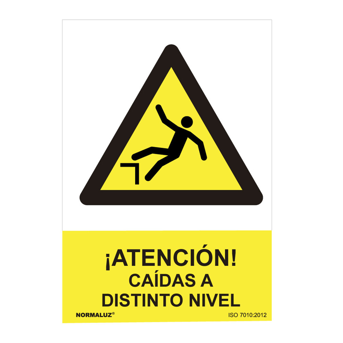 Skylt Normaluz Atención caídas a distinto nivel PVC (30 x 40 cm)
