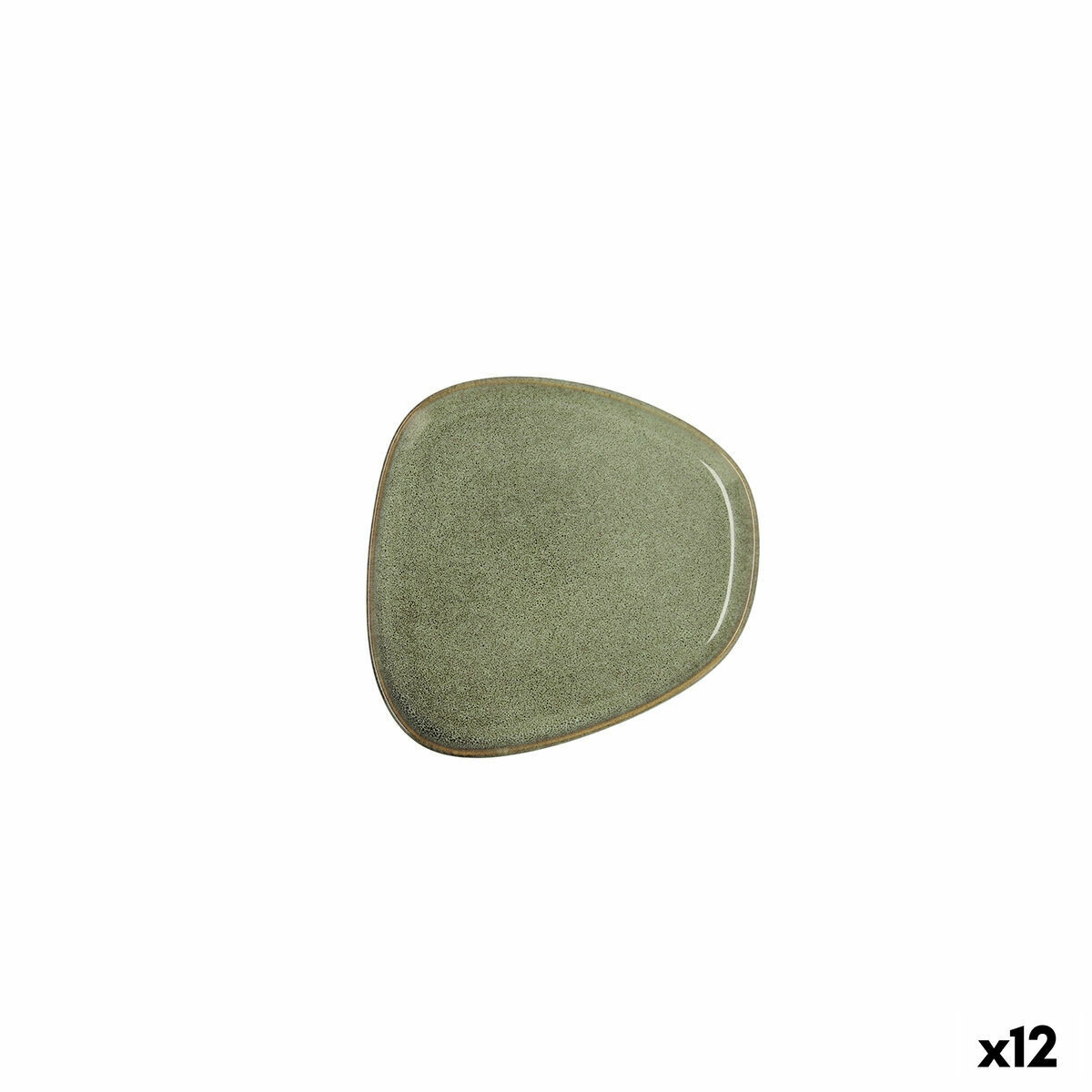 Platt skål Bidasoa Ikonic Grön Keramik 14 x 13,6 cm (12 antal) (Pack 12x) - 7