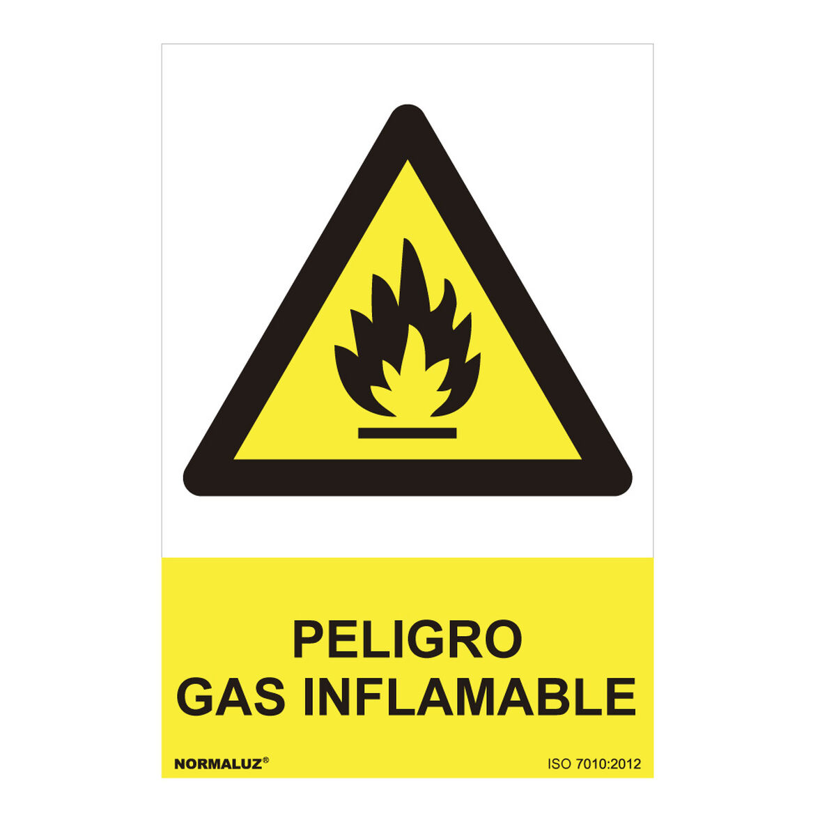 Skylt Normaluz Peligro Gas Inflamable PVC (30 x 40 cm)