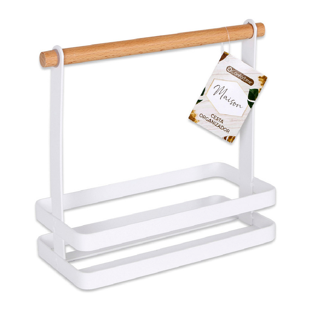 Multifunktionell korg Confortime Maison Vit (15 x 15 x 30 cm)