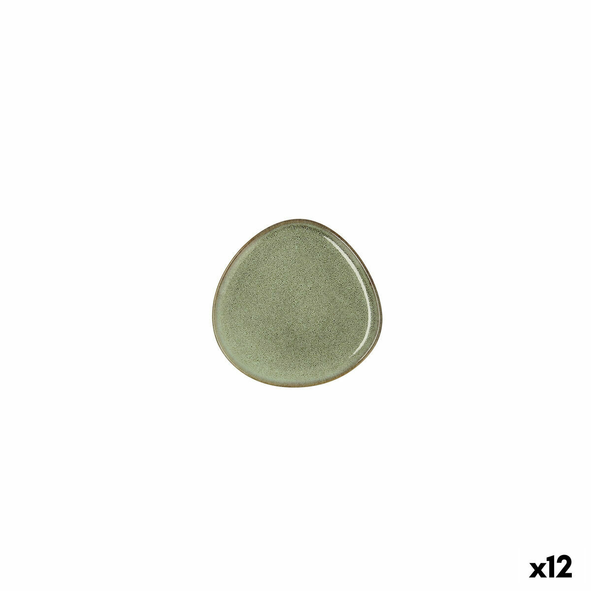 Platt skål Bidasoa Ikonic Grön Keramik 11 x 11 cm (12 antal) (Pack 12x) - 7