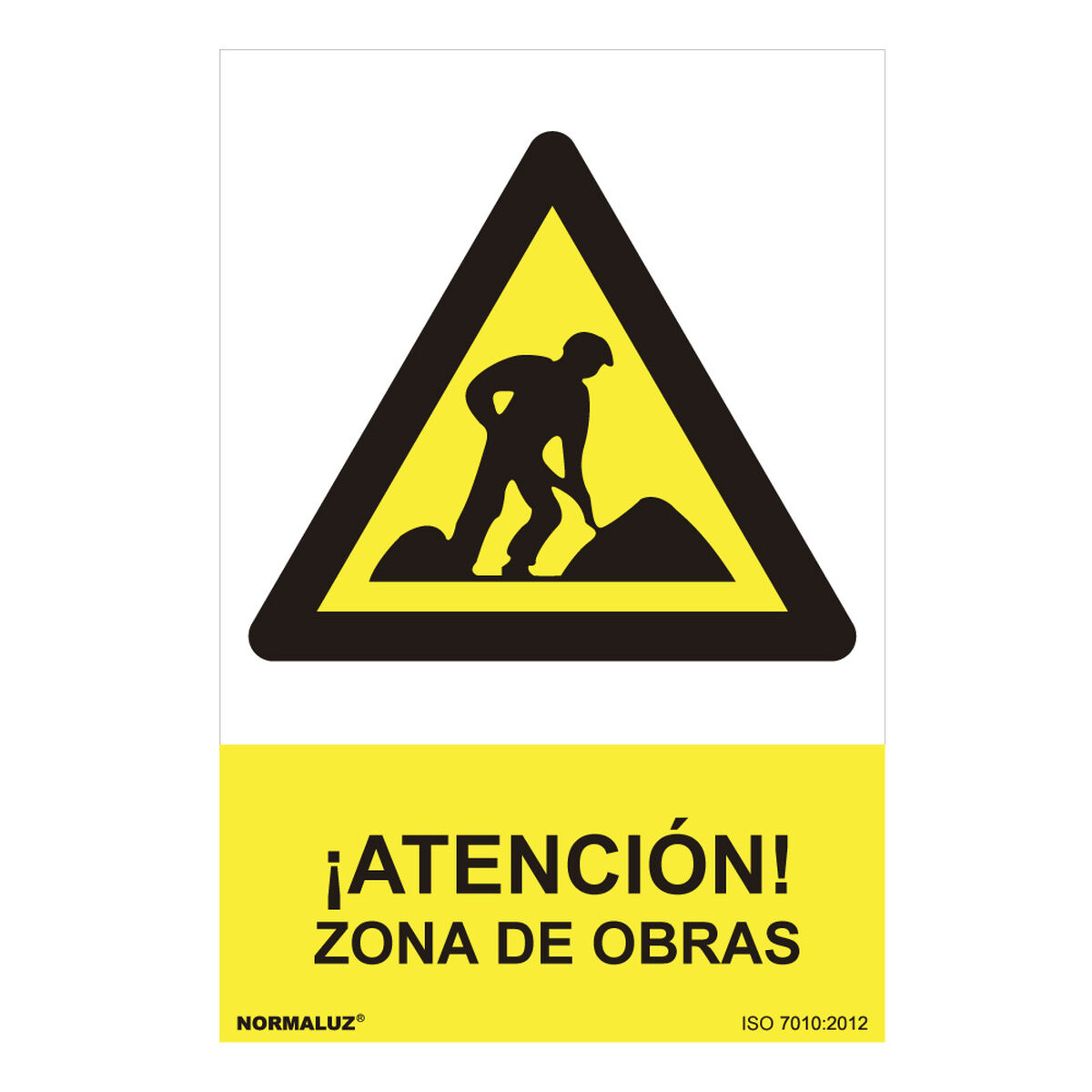 Skylt Normaluz Zona de obras PVC (30 x 40 cm)