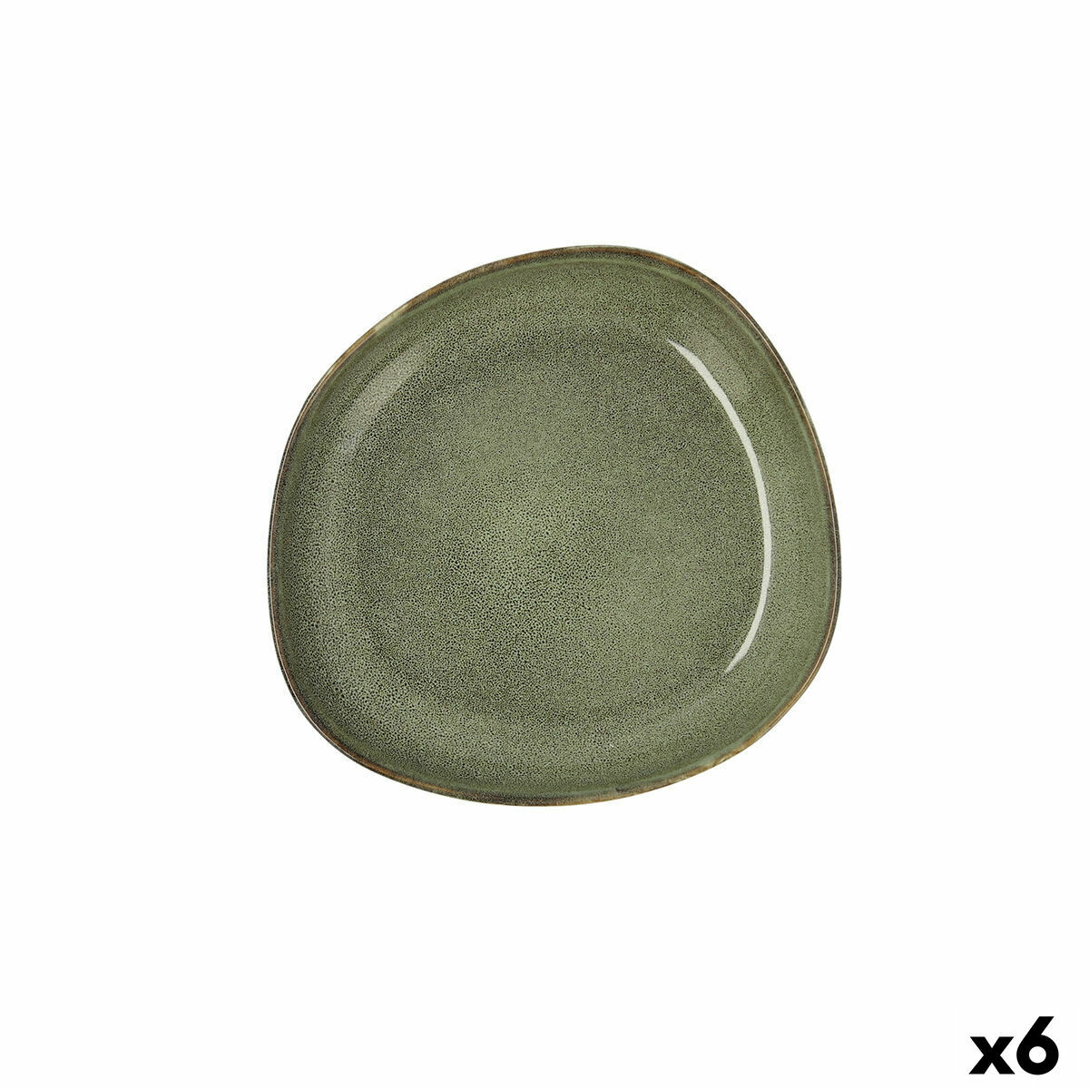 Djup tallrik Bidasoa Ikonic Keramik Grön (20,5 x 19,5 cm) (Pack 6x) - 7