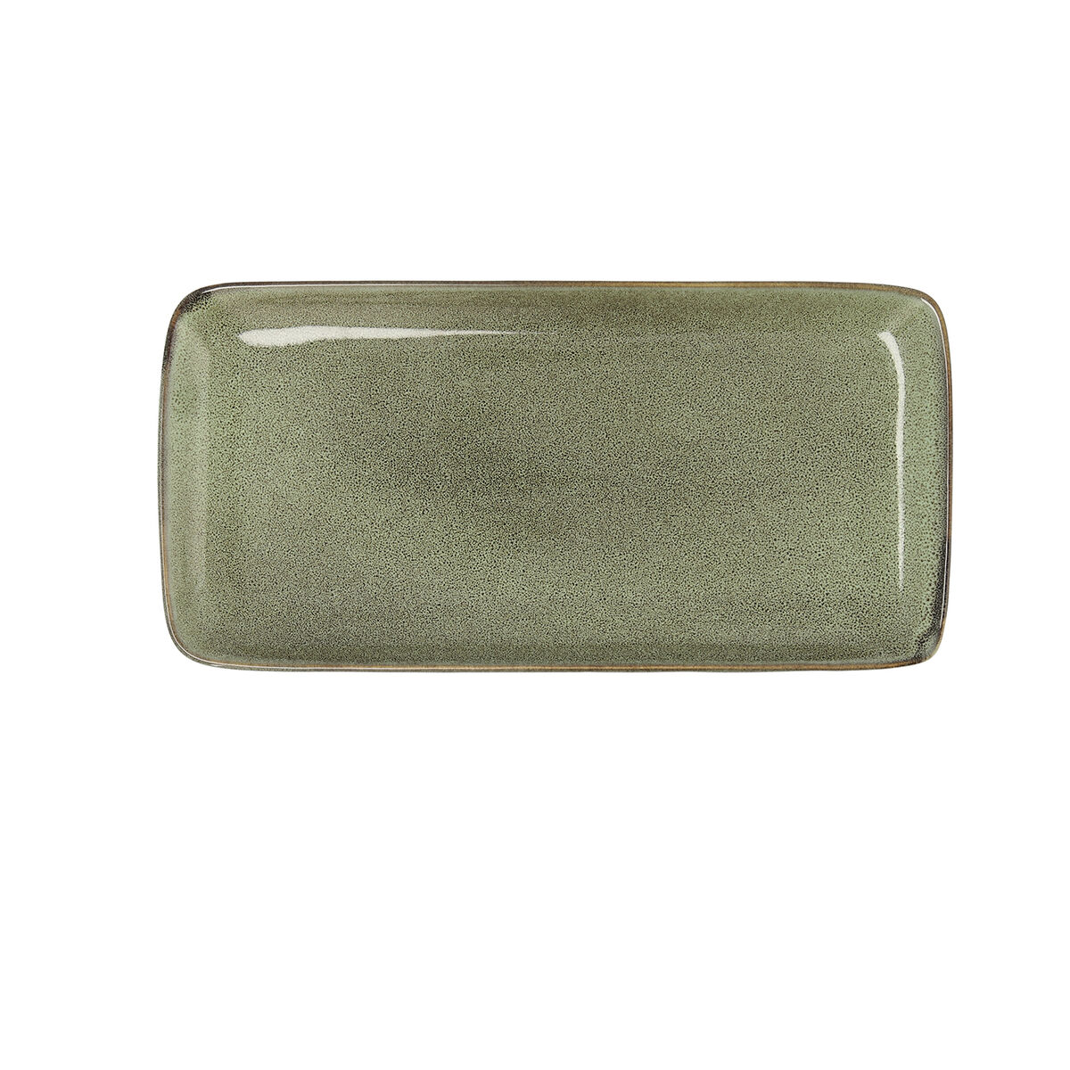 Servingsfat Bidasoa Ikonic Grön Keramik (28 x 14 cm) (Pack 4x)