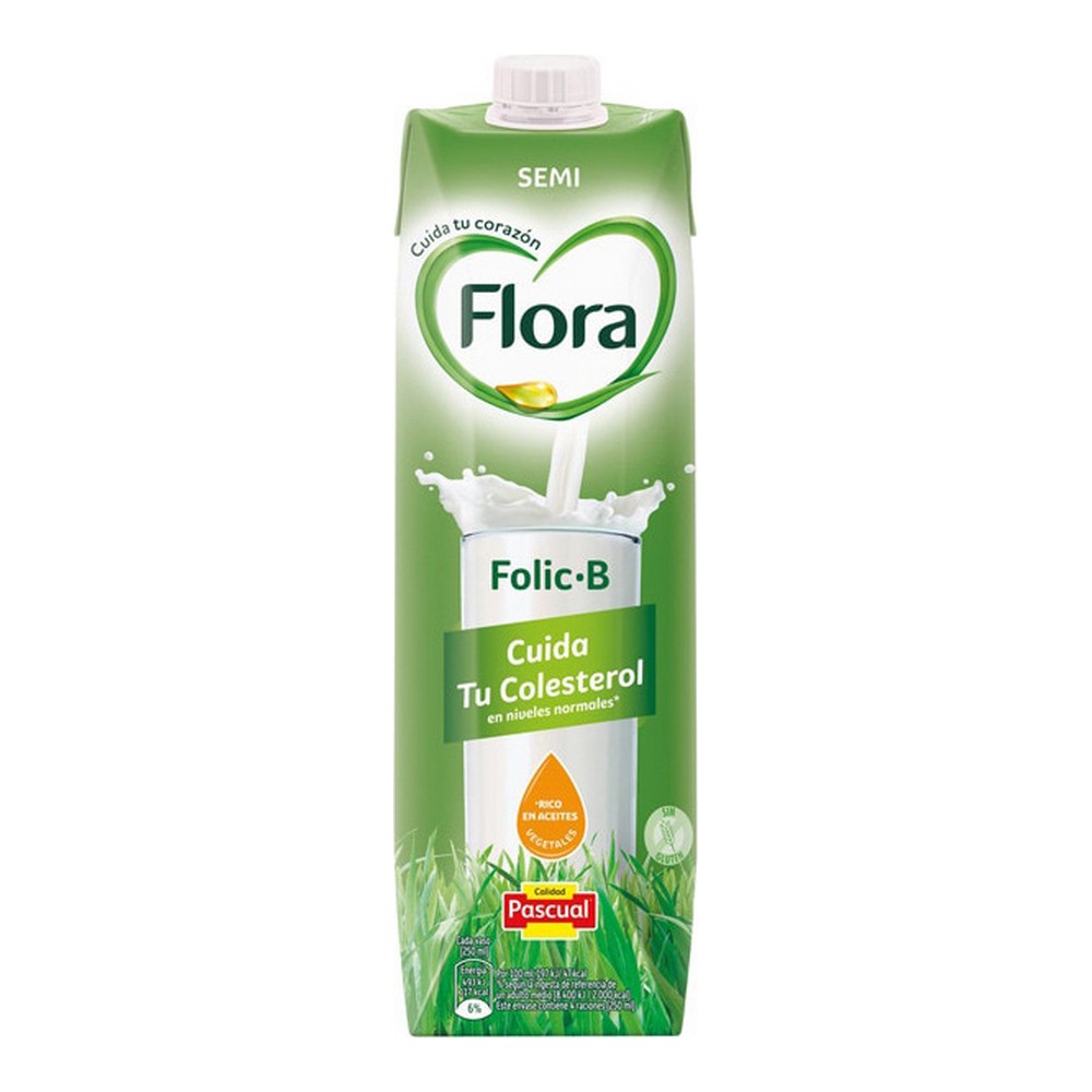 Halvskummad mjölk Flora Folic B (1 L)
