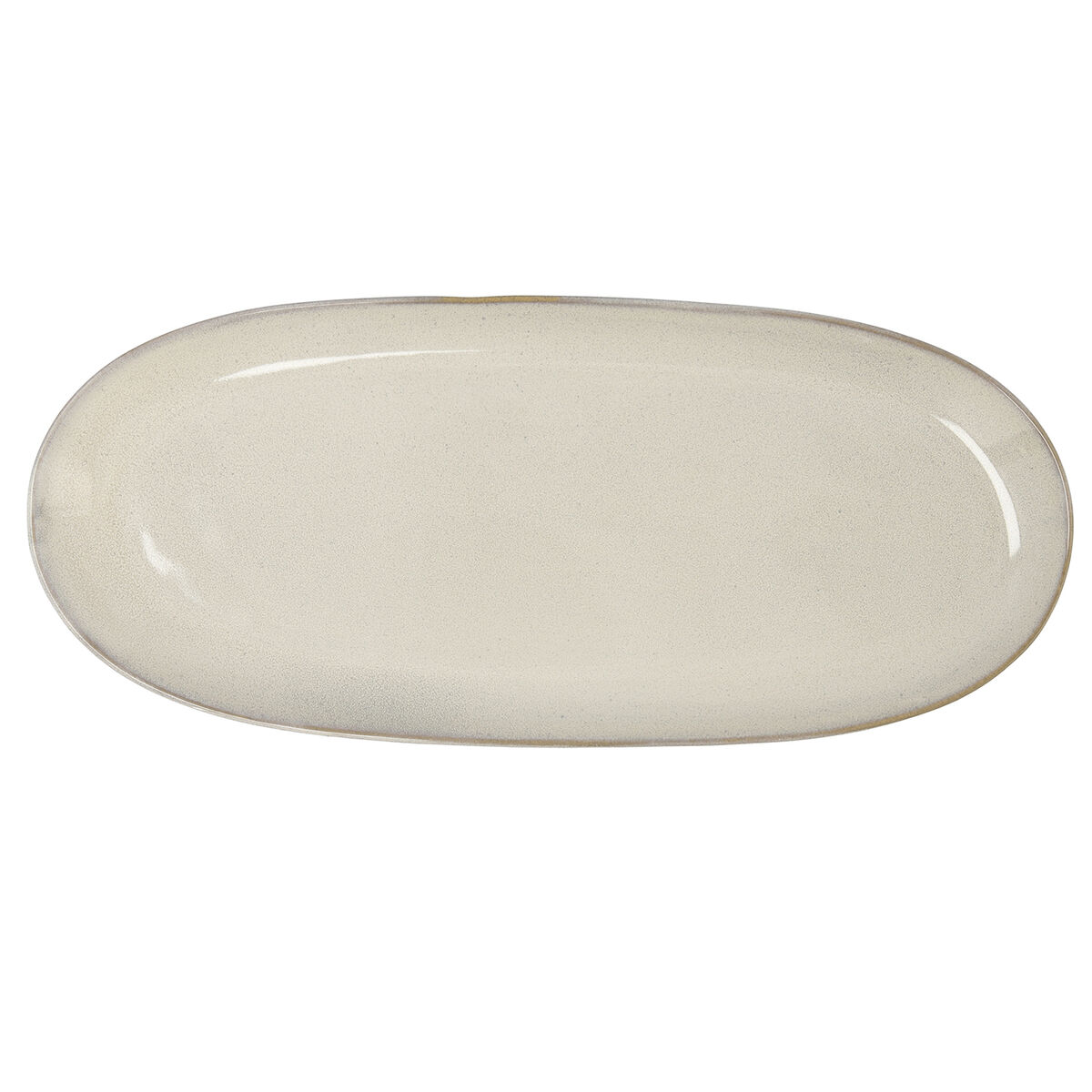 Servingsfat Bidasoa Ikonic Vit Keramik (36 x 16 cm) (Pack 2x)