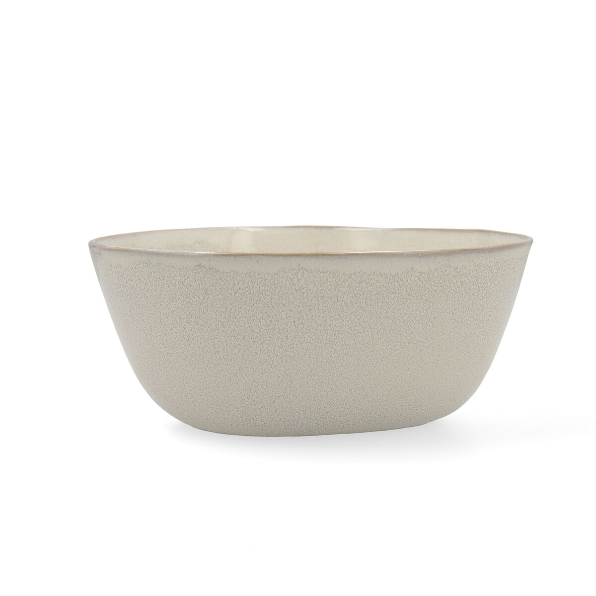Salladsskål Bidasoa Ikonic Keramik Vit (20 x 19,5 x 8,5 cm) (Pack 3x)