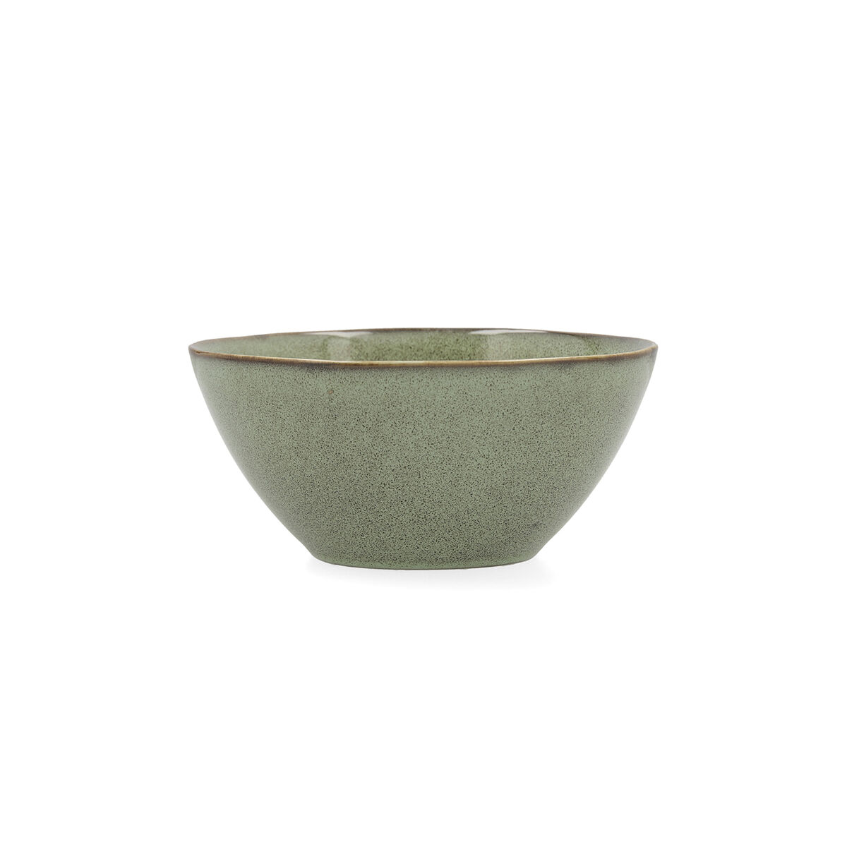 Skål Bidasoa Ikonic Keramik Grön (15,8 x 15 x 7 cm) (Pack 6x)