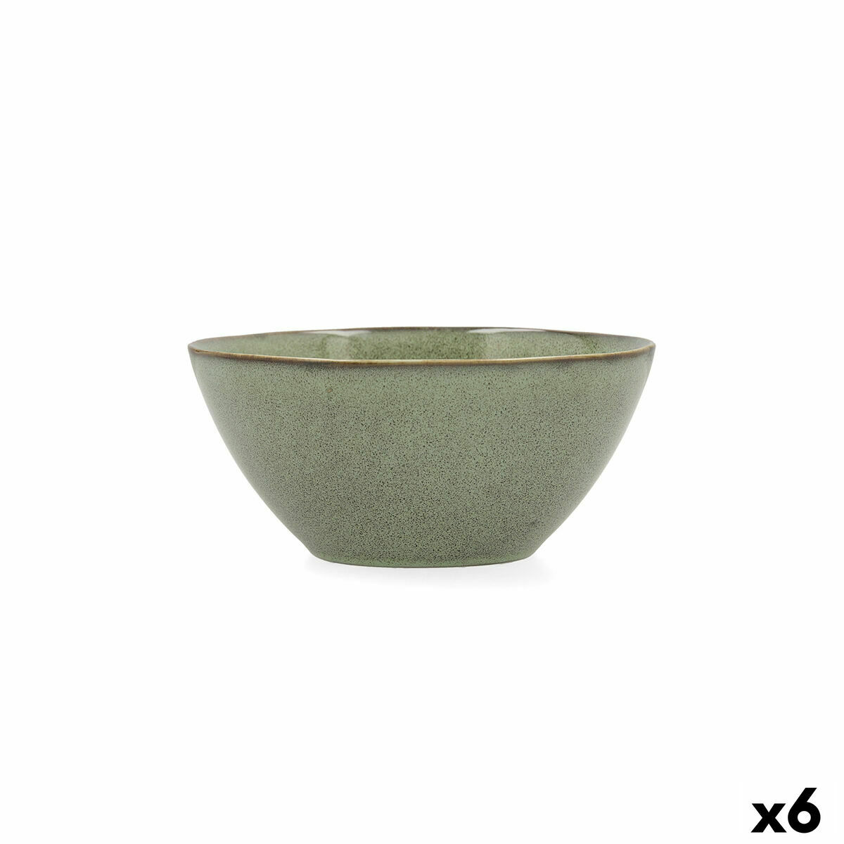 Skål Bidasoa Ikonic Keramik Grön (15,8 x 15 x 7 cm) (Pack 6x) - 7