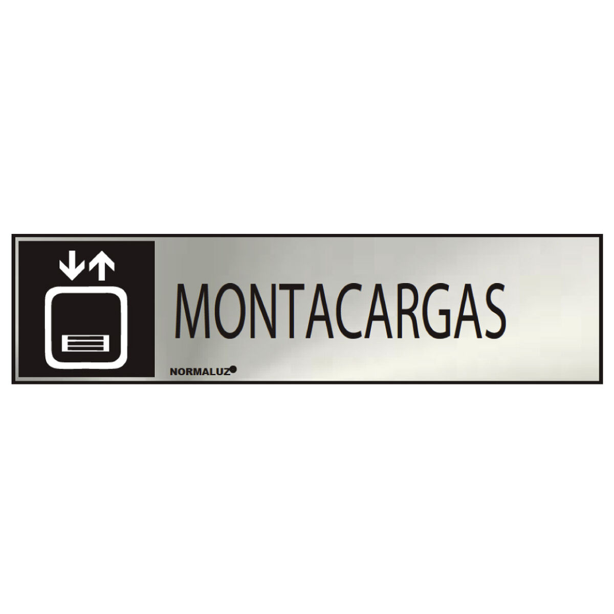 Skylt Normaluz Montacargas Rostfritt stål (5 x 20 cm)