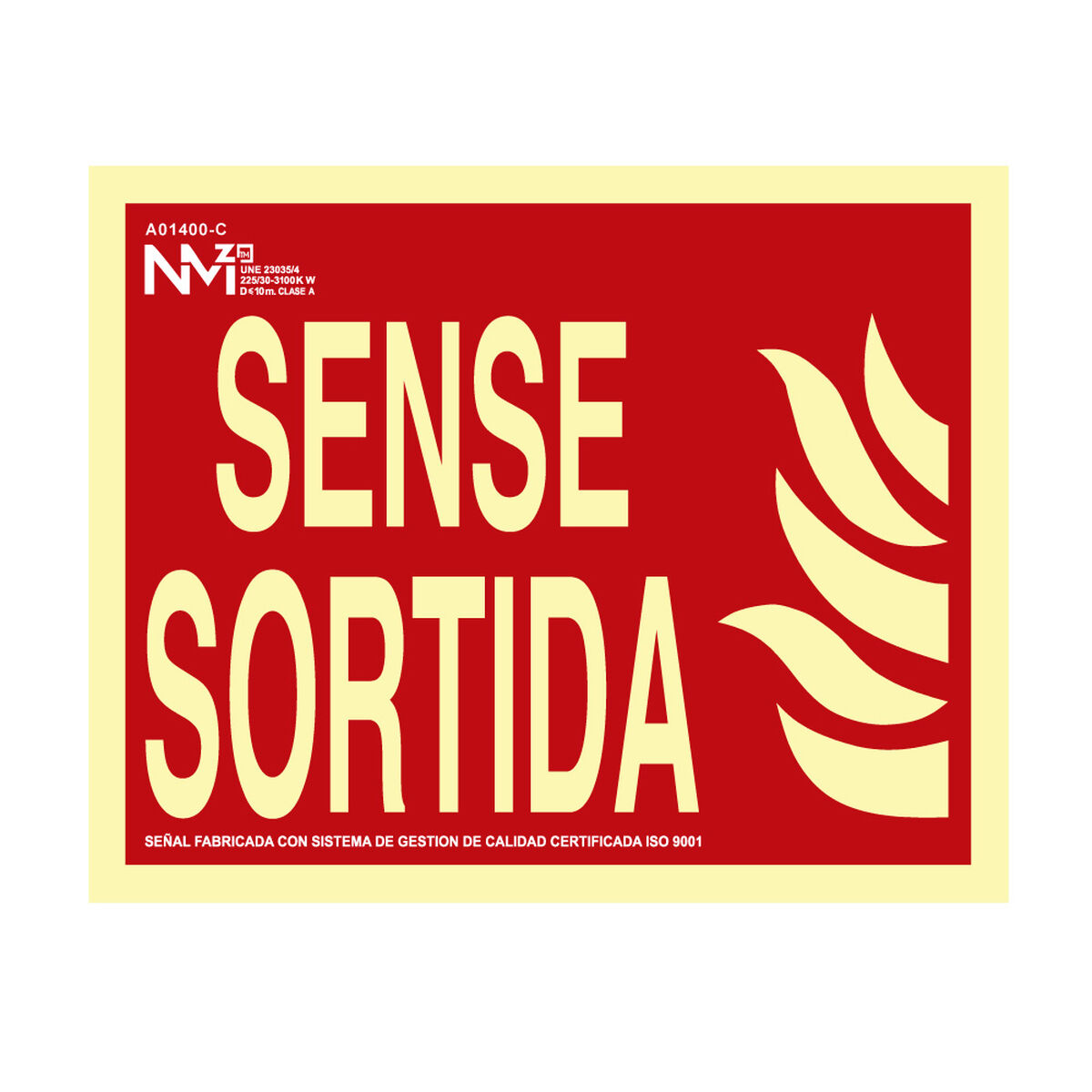Skylt Normaluz Sense sortida PVC (30 x 15 cm)