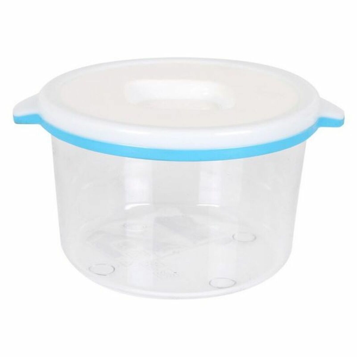 Rund matlåda med lock White & blue 250 ml - 3