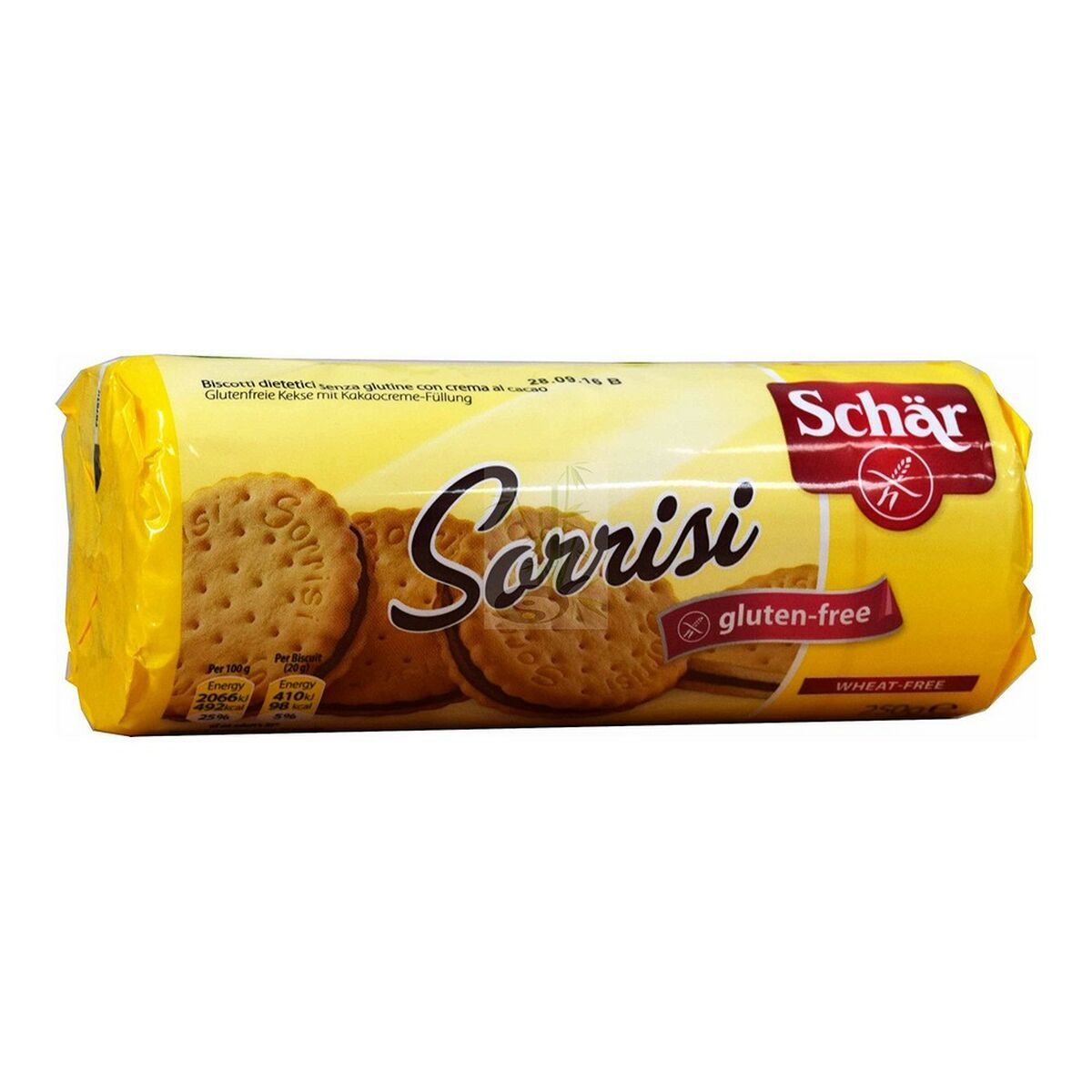 Chocolate Biscuits Schar Maxi Sorrisi (250 g) - 2