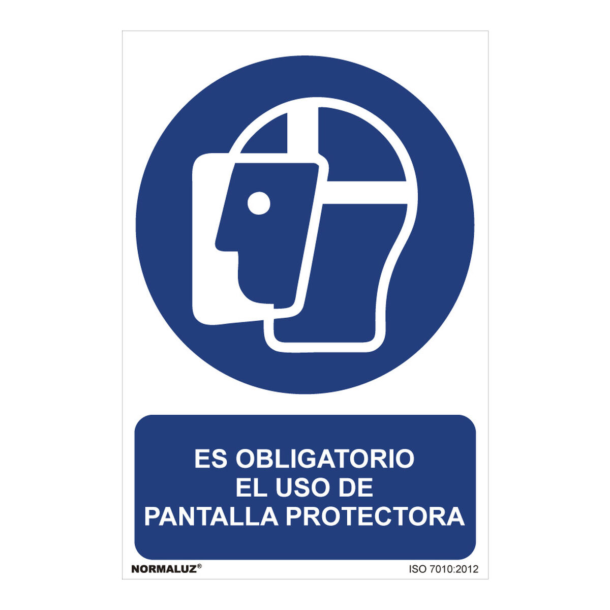 Skylt Normaluz Es obligatorio el uso de pantalla protectora PVC (30 x 40 cm)