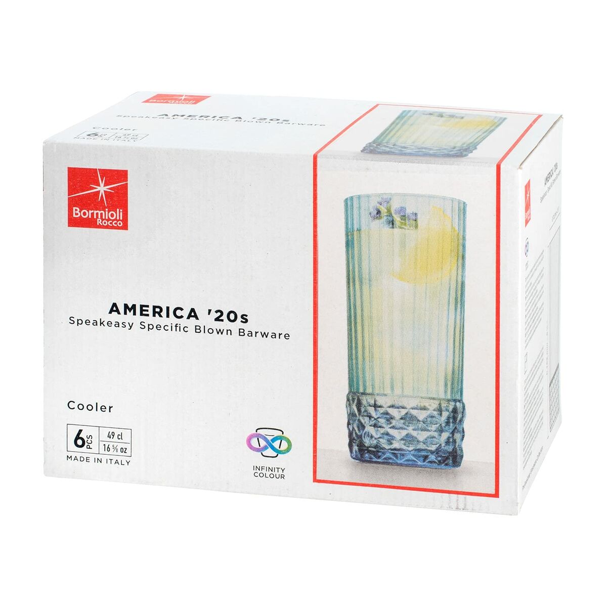 Glasset Bormioli Rocco America'20s Blå 6 antal Glas (490 ml) - 2