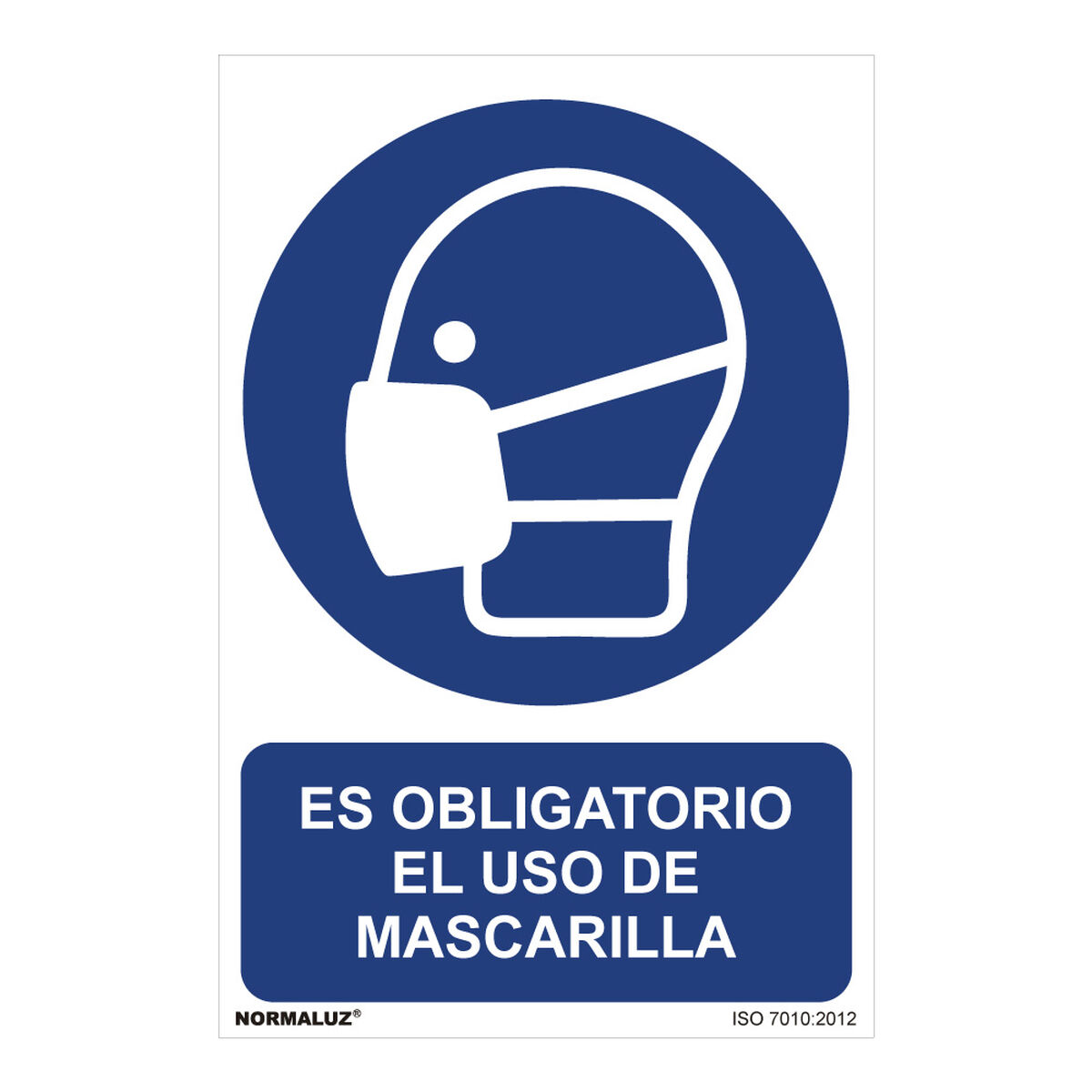 Skylt Normaluz Es obligatorio el uso de mascarilla PVC (30 x 40 cm)