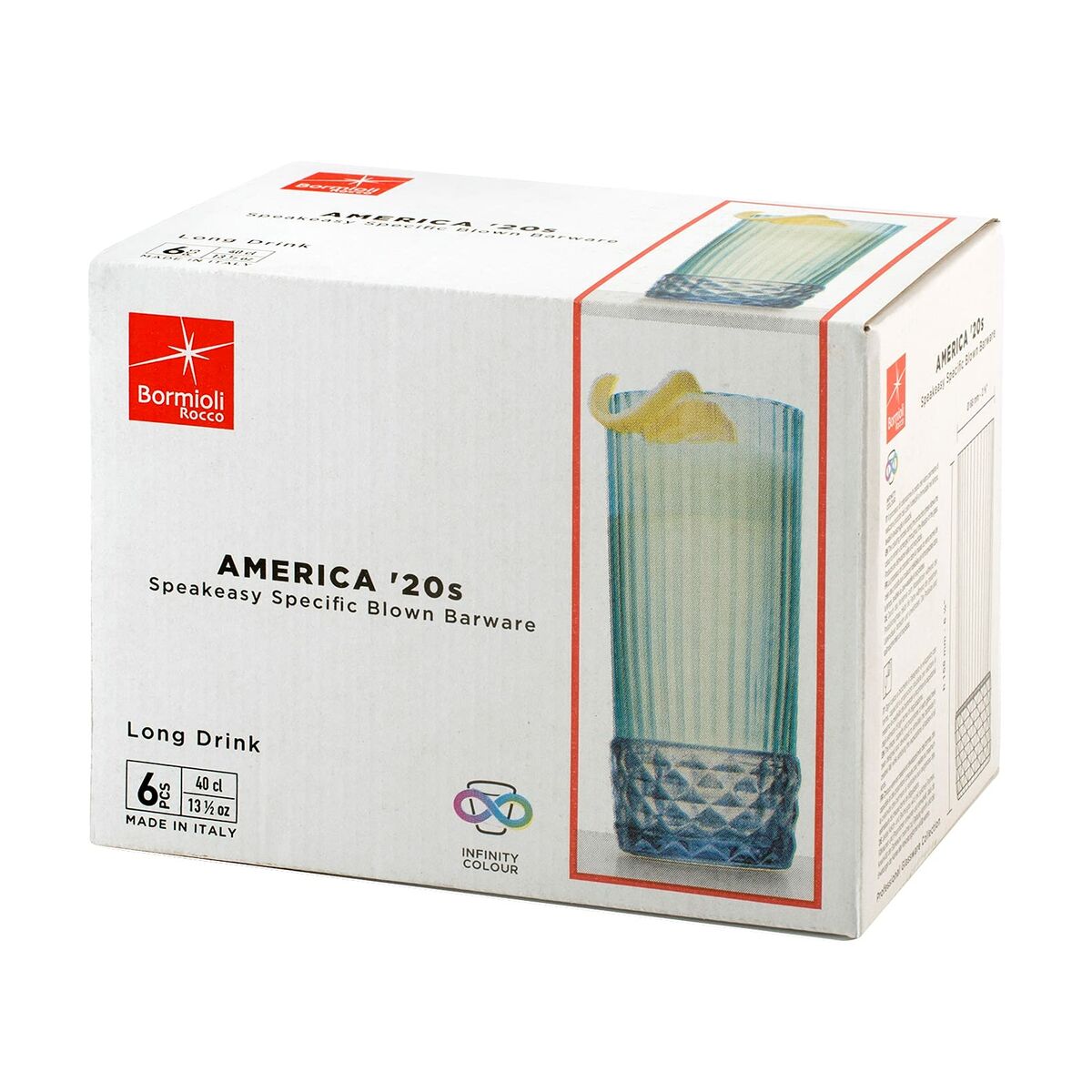 Glasset Bormioli Rocco America'20s Blå 6 antal Glas (400 ml) - 2