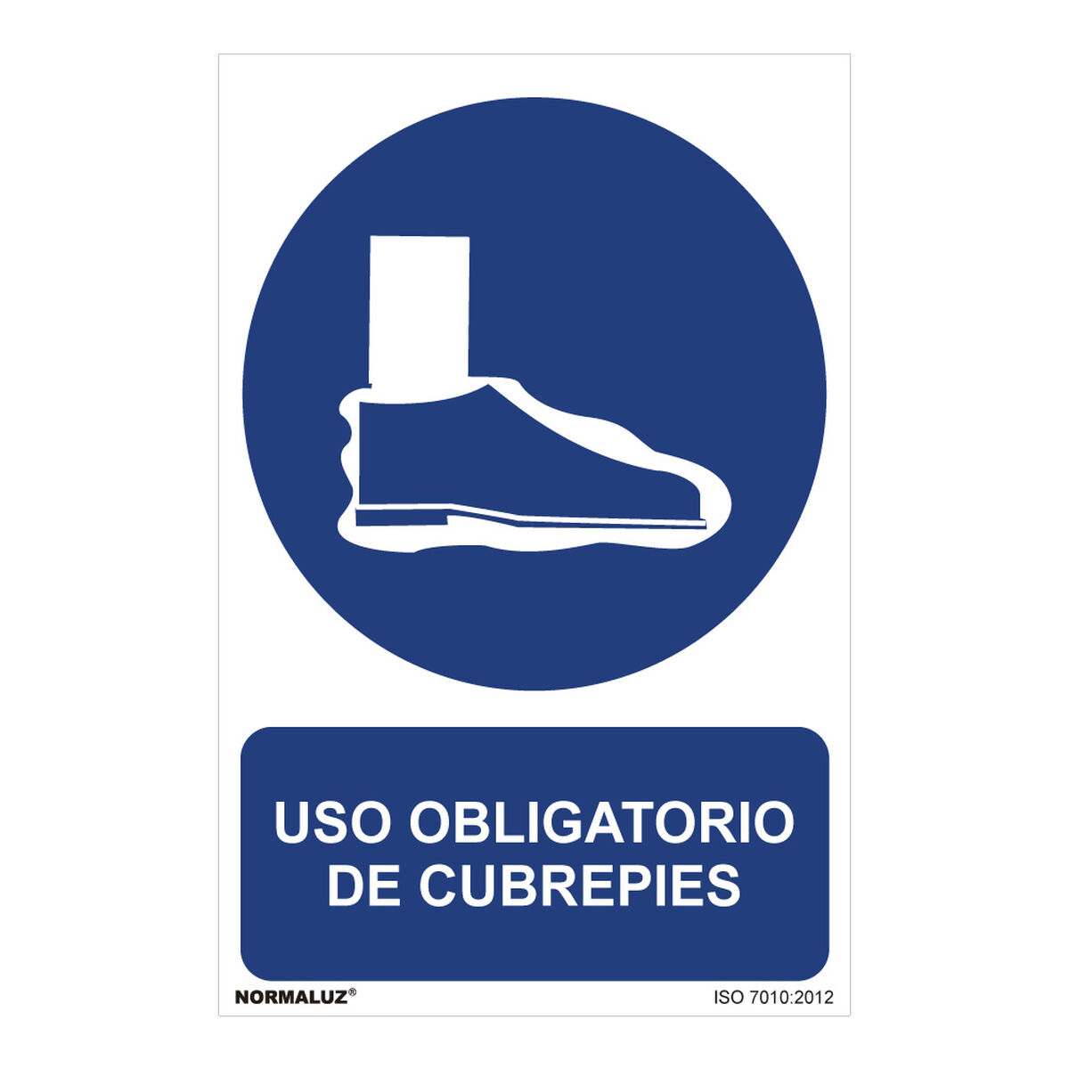 Skylt Normaluz Uso obligatorio de cubrepies PVC (30 x 40 cm)