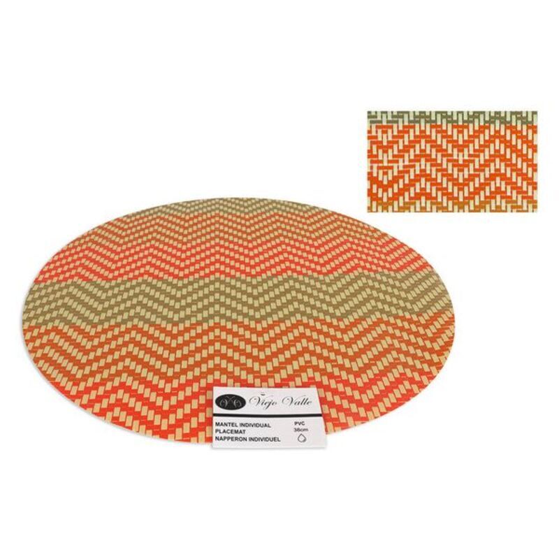 Bordsunderlägg Viejo Valle   PVC Rund Röd Orange 38 cm - 2
