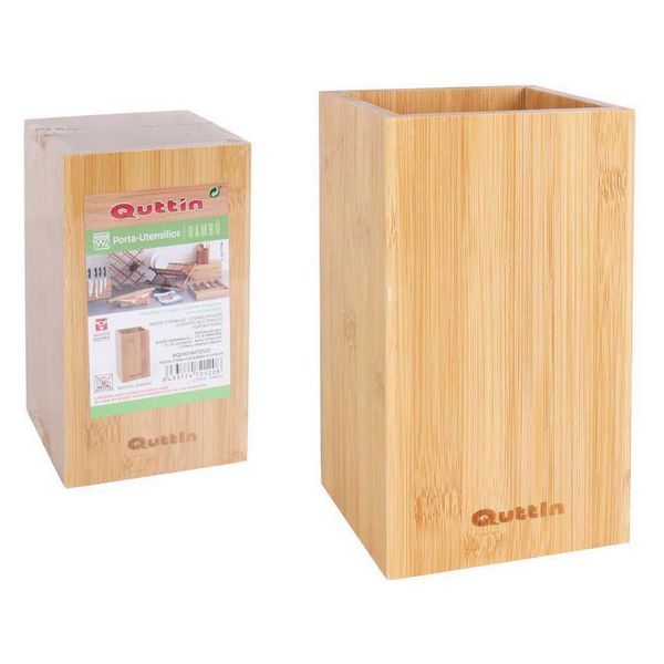 Kruka för köksredskap Quttin Bambu Naturell (10,5 x 10,5 x 18 cm) - 2