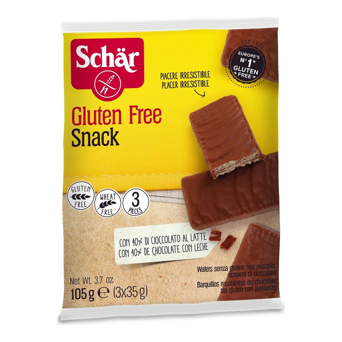 Snacks Schar Snack Mjölkchoklad (3 x 35 g) - 2