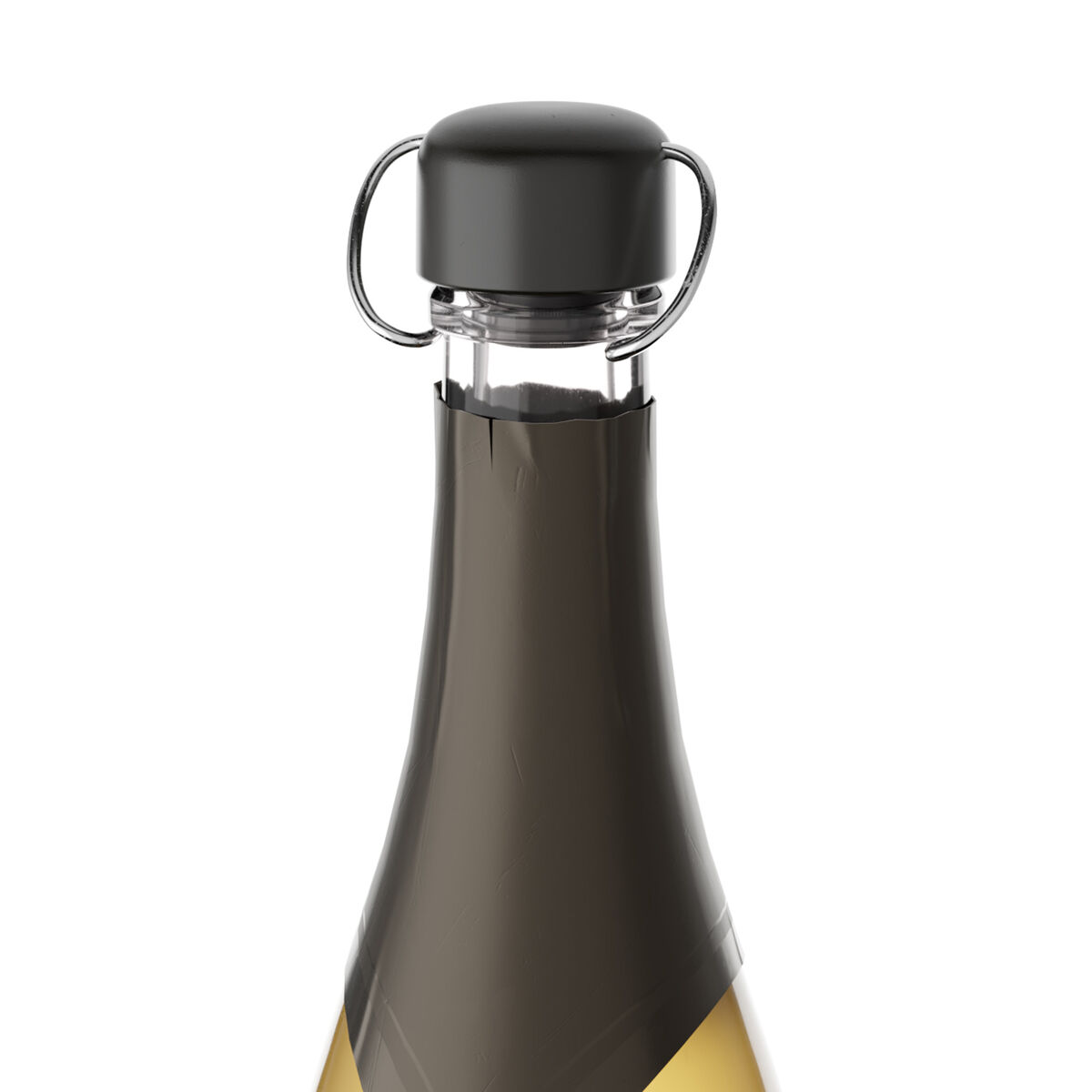 Lufttät flaskförslutare Koala Basic Champagne Svart Plast (5 x 3,4 x 3 cm) - 2