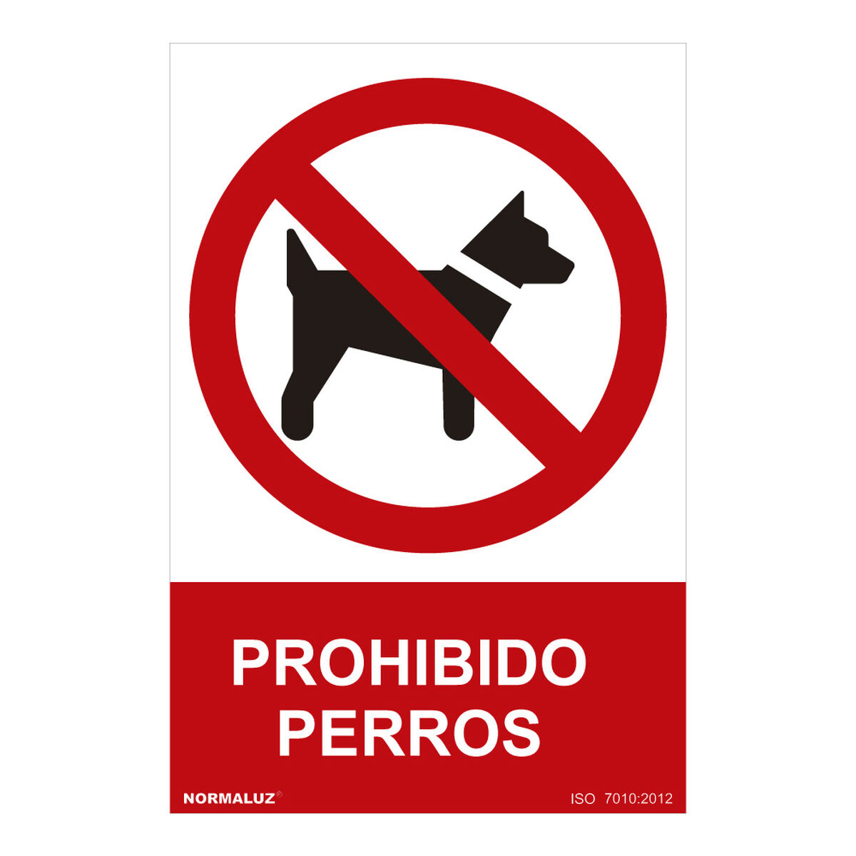 Skylt Normaluz Prohibido perros PVC (30 x 40 cm)