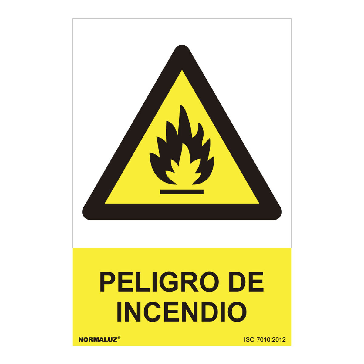 Skylt Normaluz Peligro de incendio PVC (30 x 40 cm)