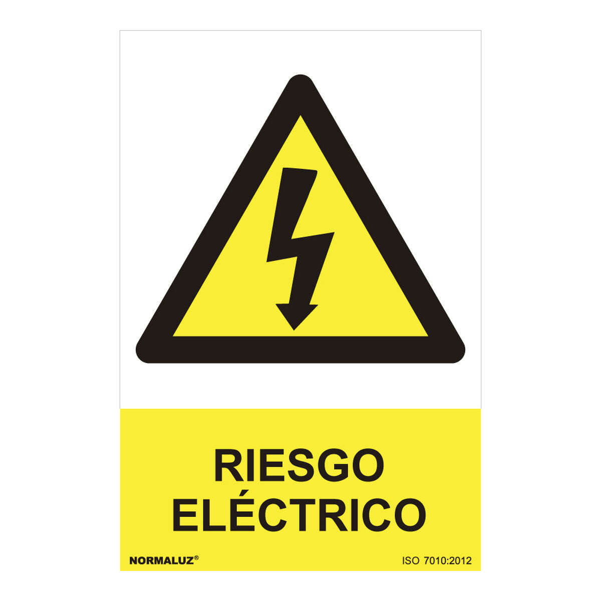Skylt Normaluz Riesgo eléctrico PVC (30 x 40 cm)