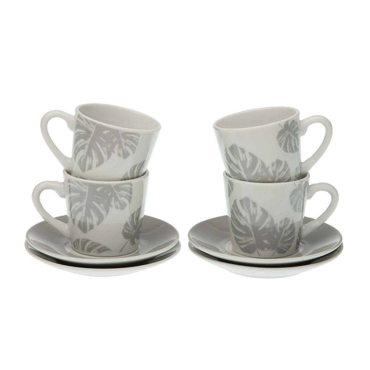 Set med kaffekoppar Versa Shelly Porslin (4 Delar)