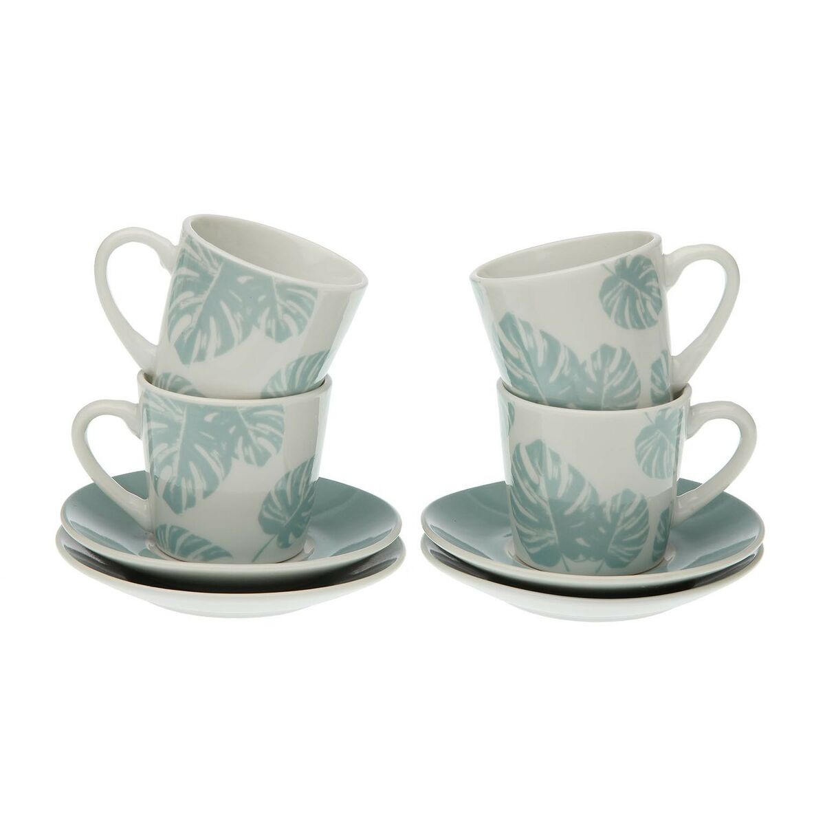 Set med kaffekoppar Versa Shelly Porslin (4 Delar)