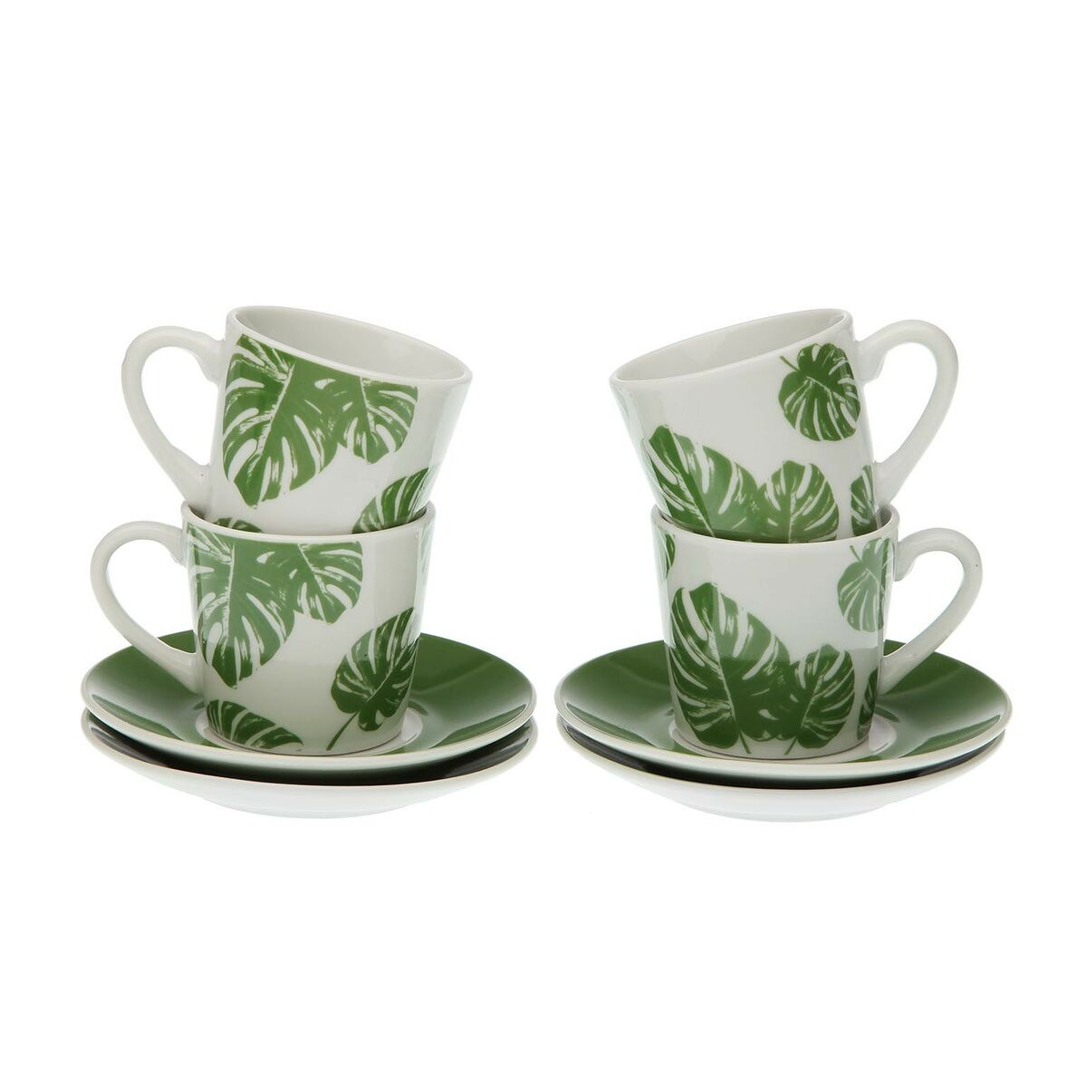 Set med kaffekoppar Versa Shelly Porslin (4 Delar)