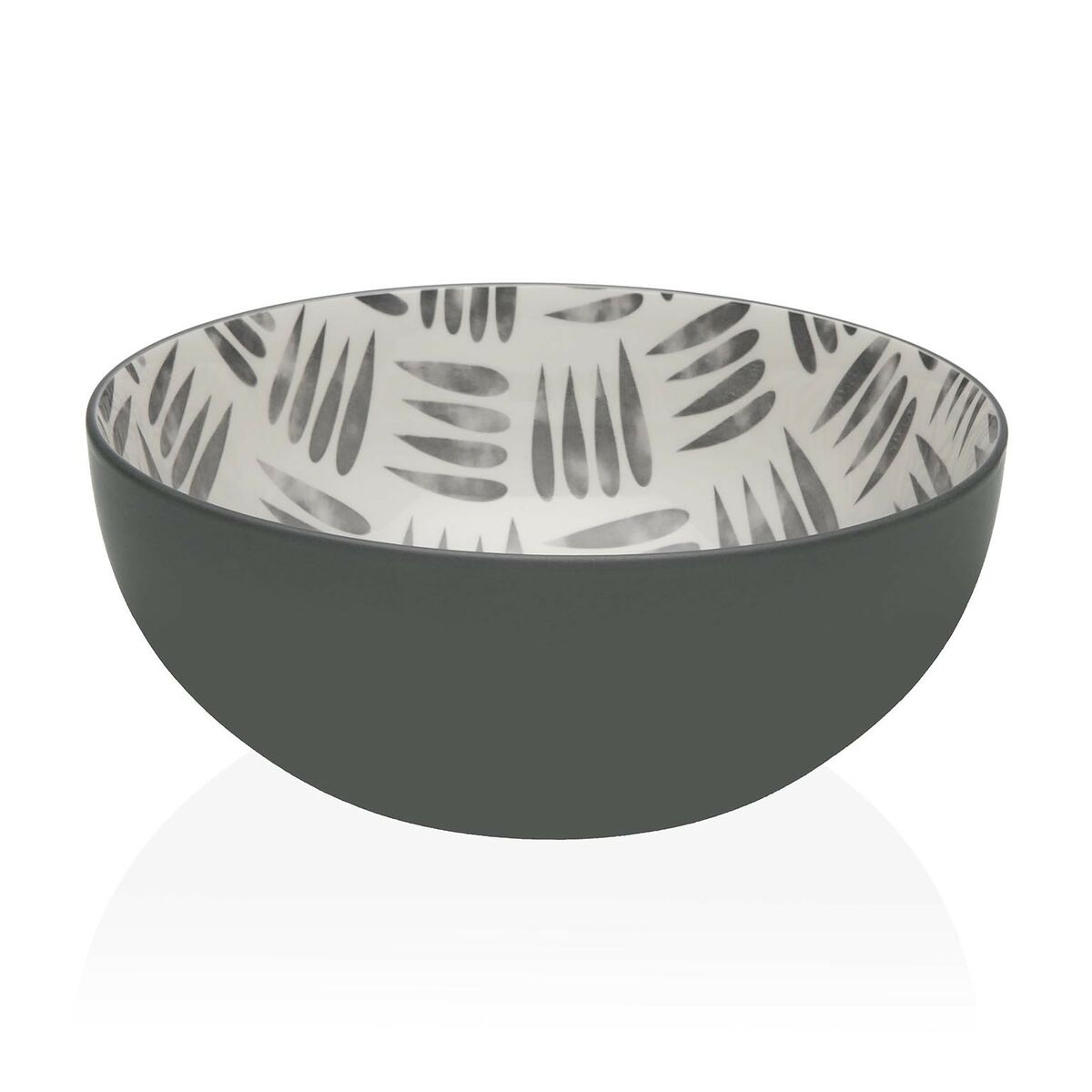 Salladsskål Versa Grå 22,5 x 9 x 22,5 cm Keramik Porslin
