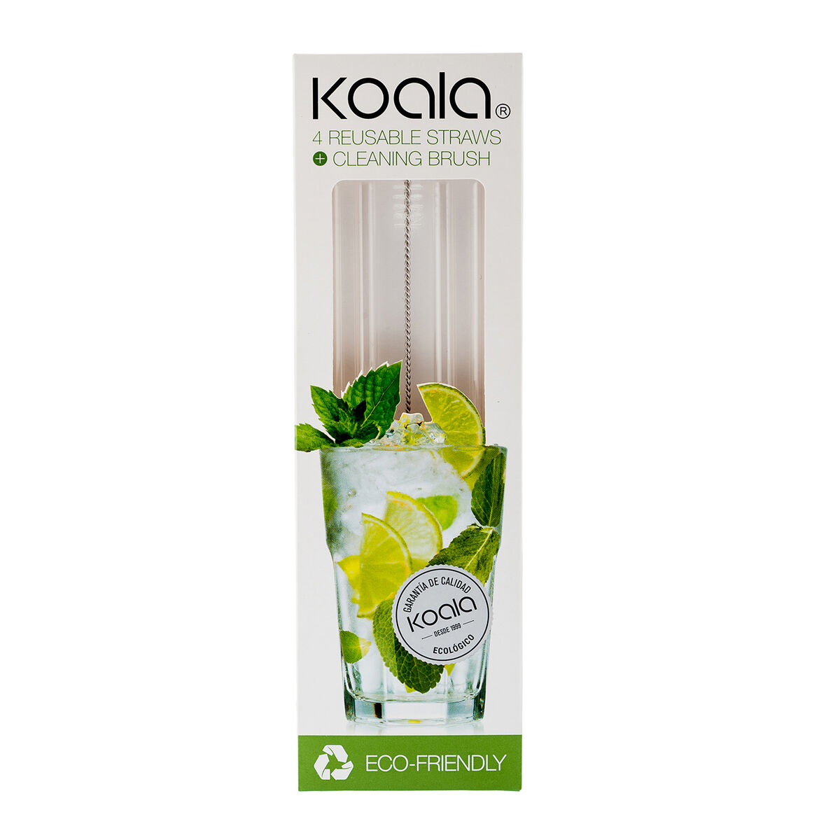 Återanvändbara sugrör Koala Bodega Transparent Metall 5 antal