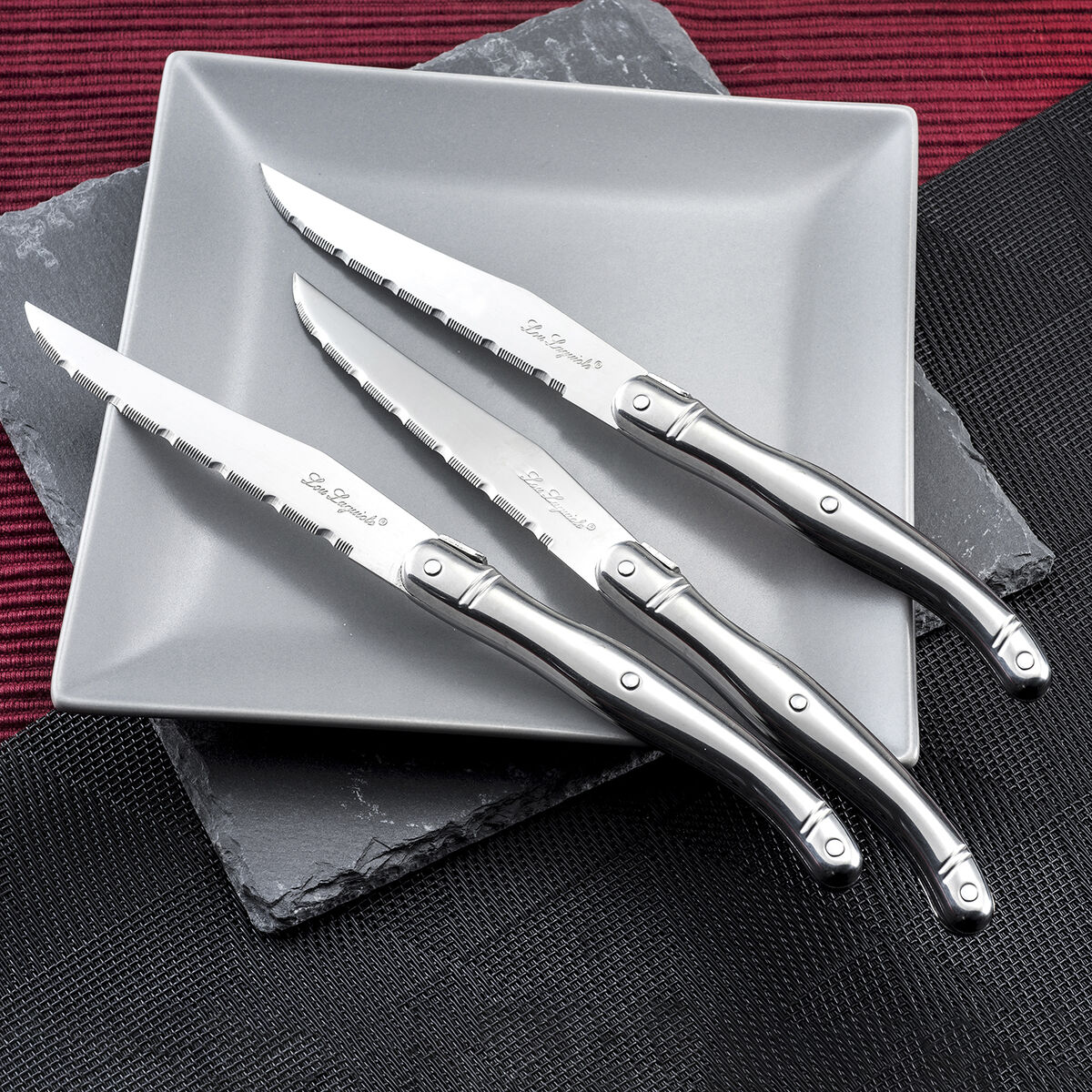 Set med köttknivar Lou Laguiole Tradition Metall Dvobarvna 6 antal (23 x 1,2 x 1,1 cm) - 2