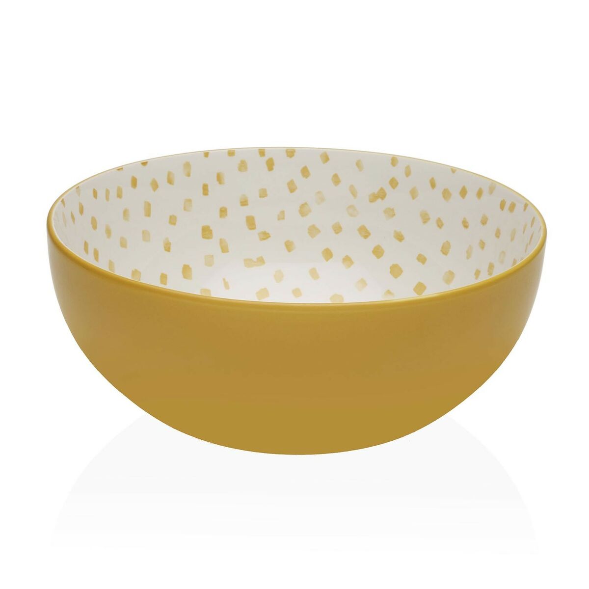 Salladsskål Versa Gul 22,5 x 9 x 22,5 cm Keramik Porslin