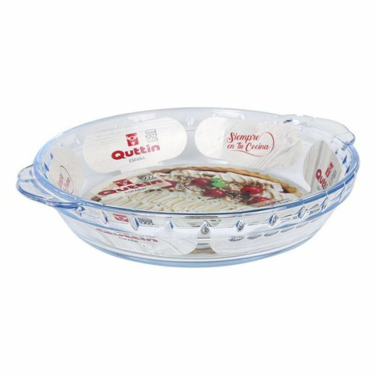 Servingsfat Quttin Quttin Rund Glas (23,9 x 20,4 x 4,4 cm) (925 cc) - 3