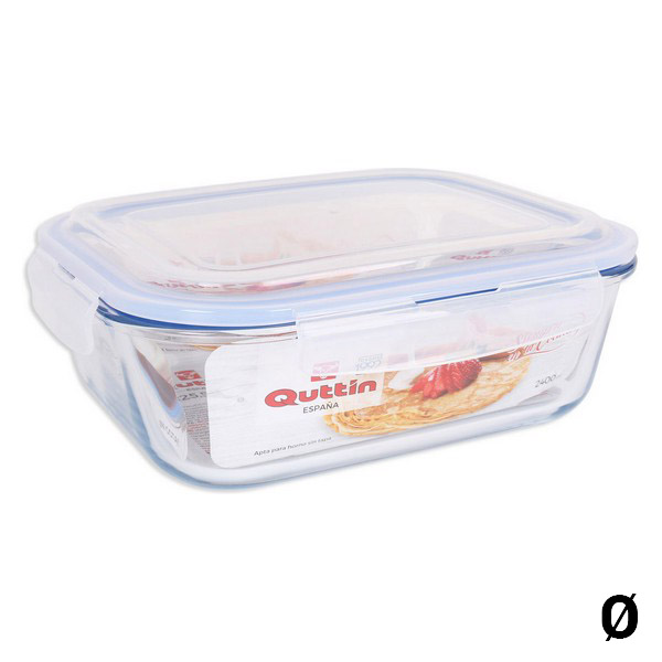 Lunchlåda Quttin Glas Med lock Hermetisk, Mått: 20 x 20 cm - 2