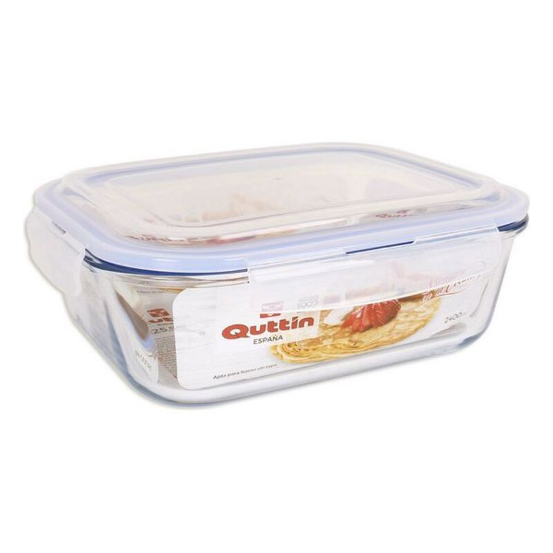 Lunchlåda Quttin Glas Med lock Hermetisk, Mått: 20 x 20 cm - 3