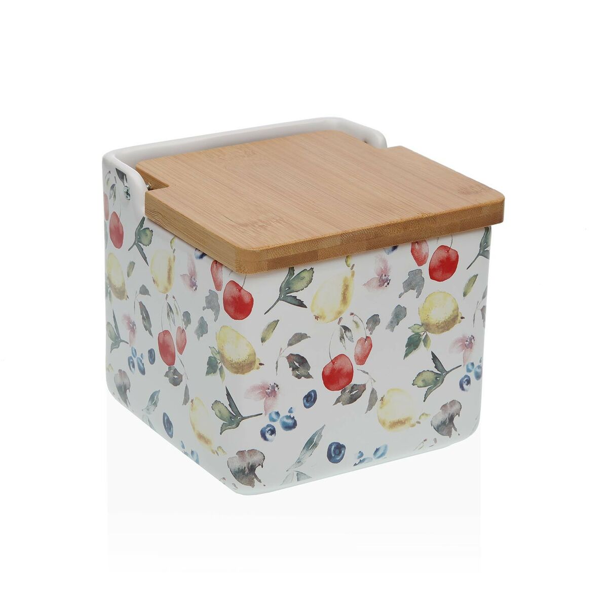 Saltkar med lock Versa Ariel 12,2 x 11,5 x 12,2 cm Keramik
