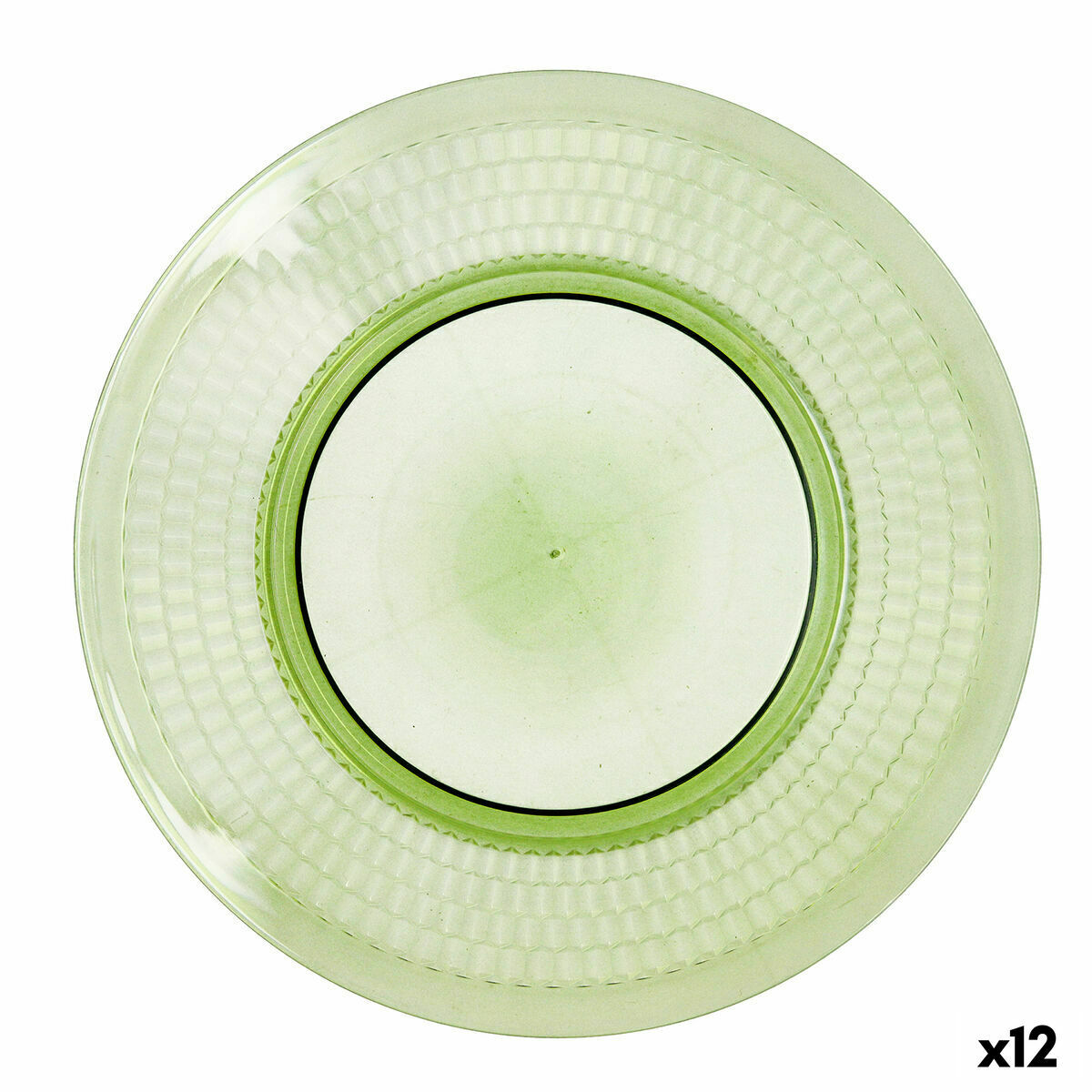 Platt skål Quid Viba Grön Plast Ø 27 cm 27 cm (12 antal) (Pack 12x) - 4