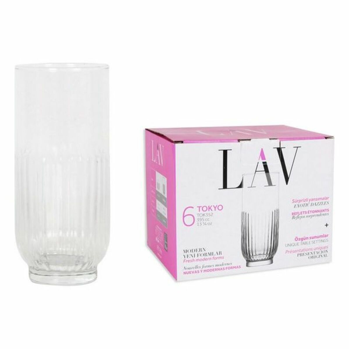 Glasset LAV Tokyo (6 uds) (395 ml) - 3