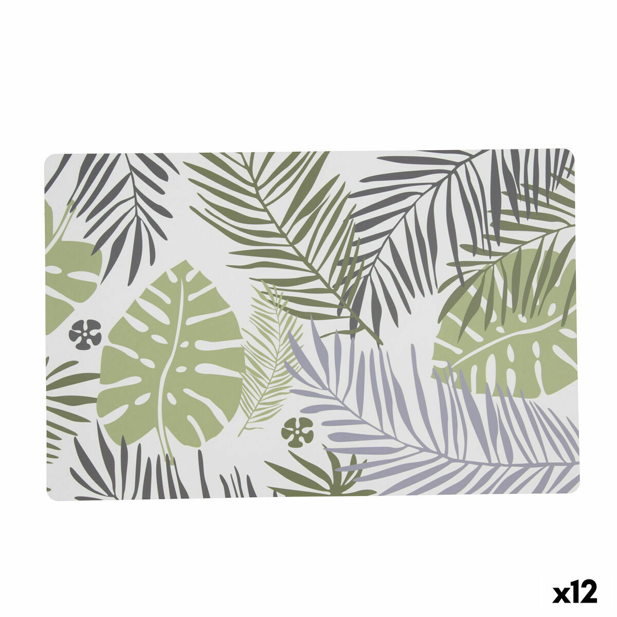 Bordsunderlägg Quid Habitat Blad Plast Multicolour 43 x 28 cm (Pack 12x) - 4
