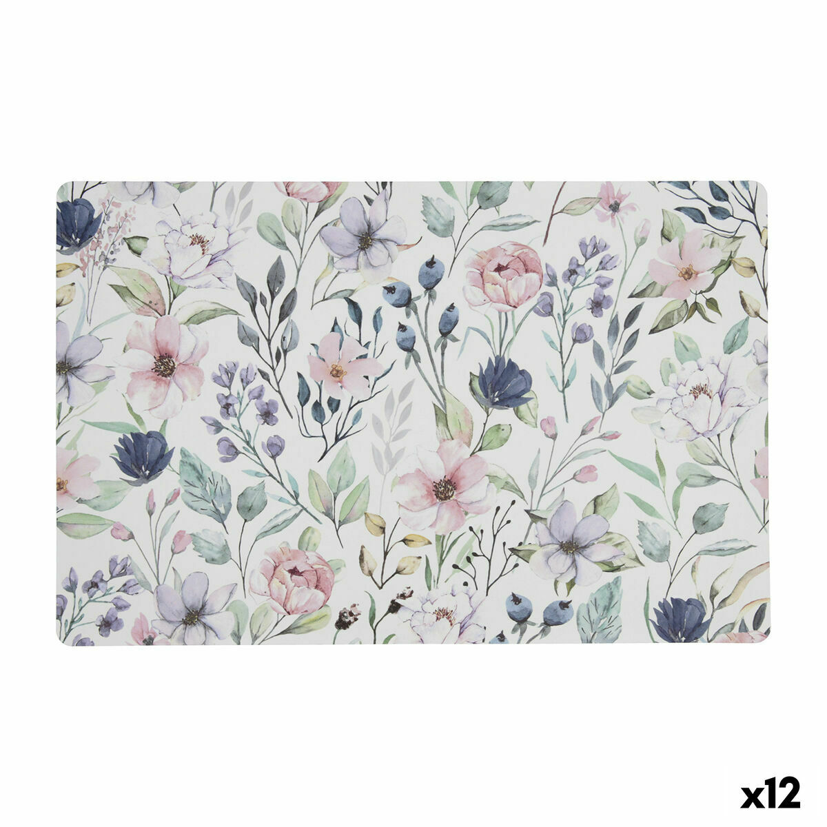 Bordsunderlägg Quid Habitat Virágok Plast Multicolour 43 x 28 cm (Pack 12x) - 4