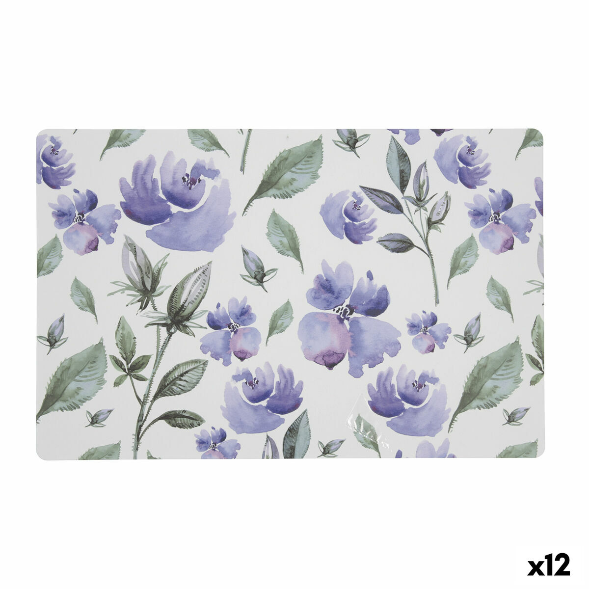 Bordsunderlägg Quid Habitat Virágok Plast Multicolour (43 x 28 cm) (Pack 12x) - 2