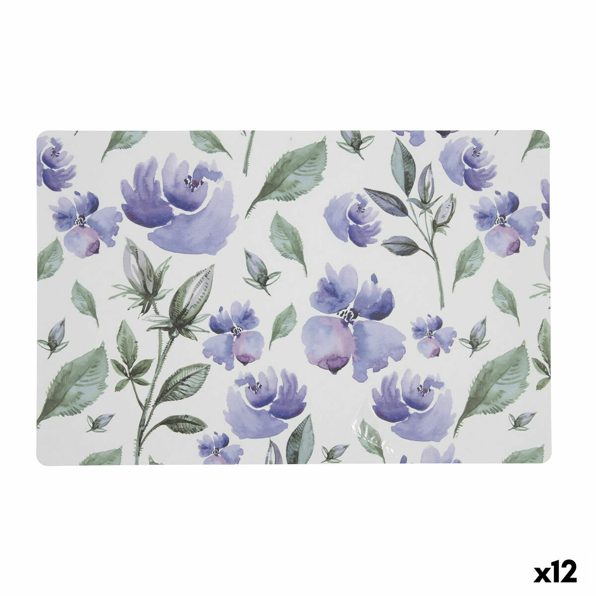Bordsunderlägg Quid Habitat Virágok Plast Multicolour (43 x 28 cm) (Pack 12x) - 4