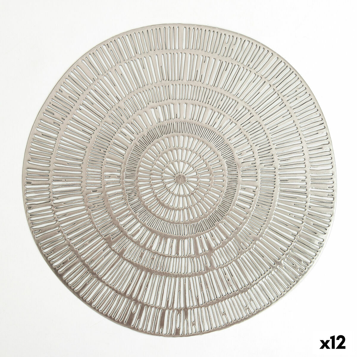 Underlägg Quid Habitat Spiral Silvrig 38 cm (Pack 12x)