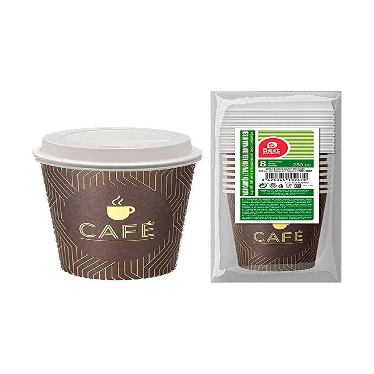 Glas Best Products Green 250 ml 8 Delar