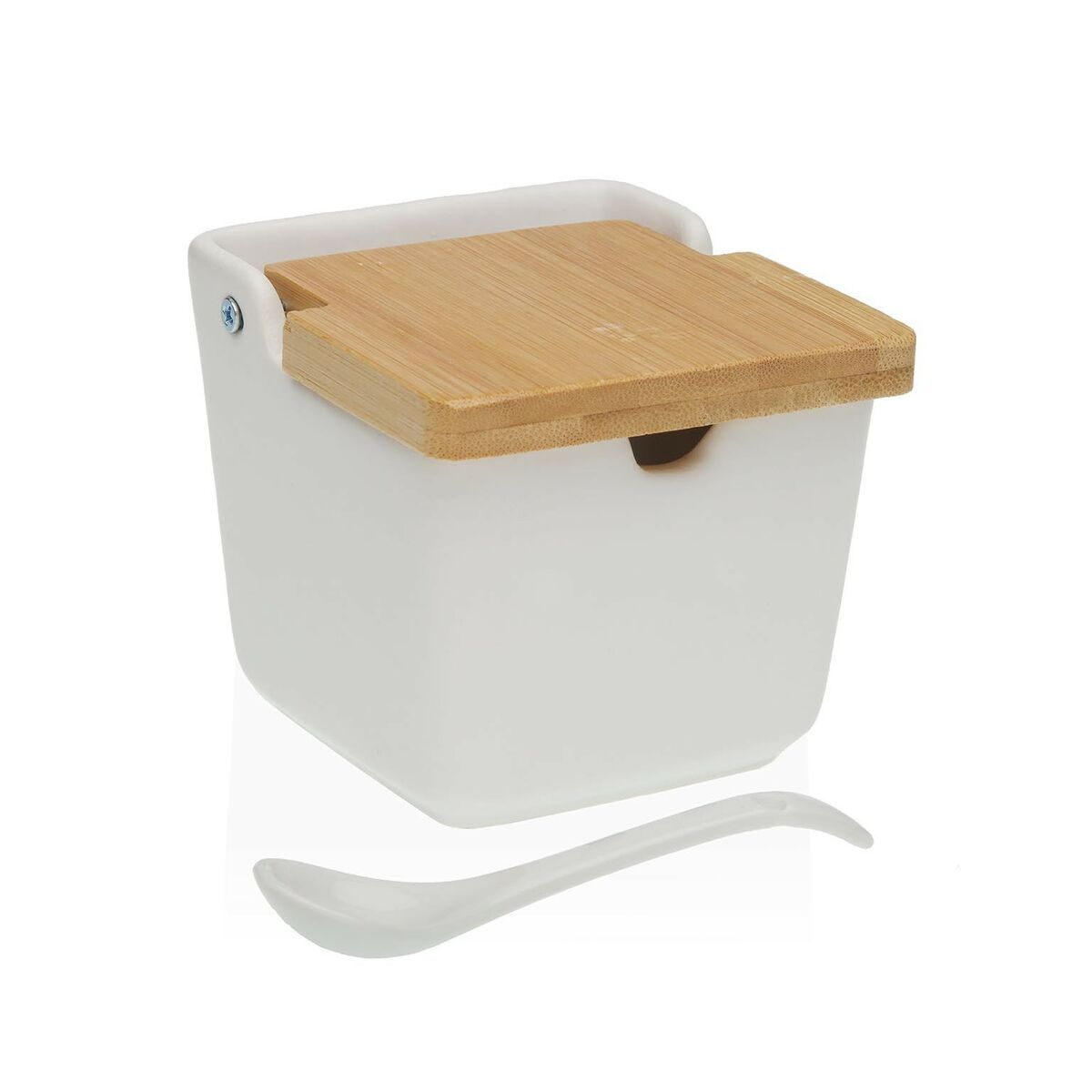 Sockerströare Versa Vit 8,8 x 8,5 x 8,8 cm Keramik